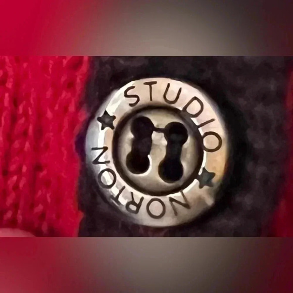 Vintage Norton Studio American Flag Knit Sweater Cardigan Short Sleeves … - Picture 13 of 16